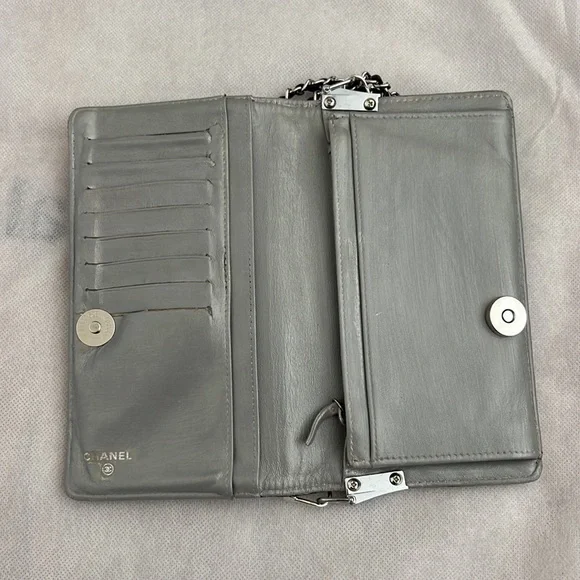 Chanel CC Patent Leather Timeless Wallet on Chain WOC Chain Crossbody Purse Bag - Picture 10 of 12